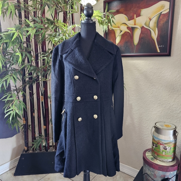 Double Breasted Skirted Peacoat Jacket/Coat - Picture 3 of 16